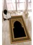 Dijital Baskılı Kaymaz Yıkanabilir (70X130) Hediyelik Namazlık Seccade, N-Seccade-01-Siyah, 4