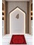 Dijital Baskılı Kaymaz Yıkanabilir (70X130) Hediyelik Namazlık Seccade, N-Seccade-39-Kırmızı, 4