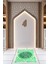 Dijital Baskılı Kaymaz Yıkanabilir (70X130) Hediyelik Namazlık Seccade, N-Seccade-37-Yeşil, 5