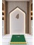 Dijital Baskılı Kaymaz Yıkanabilir (70X130) Hediyelik Namazlık Seccade, N-Seccade-45-Yeşil, 3