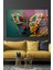 Renkli Kelebek Soyut Cam Tablo 3