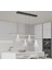 Siyah 3 Işık Rengi, Kumandalı 2*100CM LED Lamba, Sarkıt Avize, Modern Aydınlatma, Masa Üzeri 1