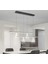 Siyah 3 Işık Rengi, Kumandalı 2*100CM LED Lamba, Sarkıt Avize, Modern Aydınlatma, Masa Üzeri 2