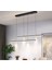 Siyah 3 Işık Rengi, Kumandalı 2*100CM LED Lamba, Sarkıt Avize, Modern Aydınlatma, Masa Üzeri 3