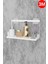Yapışkanlı Beyaz Kedi Desenli Banyo Düzenleyici, Mutfak Düzenleyici, Banyo Organizer 3m Yapışkanlı Tasarım MT86B 2