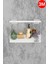 Yapışkanlı Beyaz Kedi Desenli Banyo Düzenleyici, Mutfak Düzenleyici, Banyo Organizer 3m Yapışkanlı Tasarım MT86B 3