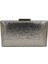 Antrasit Gri Platin Renk Parlak Ithal Kumaş Gece Çantası Abiye Çanta Portföy Clutch 1