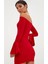 Kırmızı Ispanyol Kol Dar Elbise 2