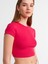 30936 Vücuda Oturan Crop Top-Fuşya 4