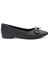 (Shoes) Taş Biye Toka Detaylı Günlük Kadın Babet Siyah 2