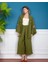 Krizantem / Yeşil Pantolon Ceket Takım -Kimono /Kaftan /Bornoz 5