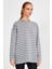 Çizgili Oversize Basic Sweatshirt (B23-00158) 3