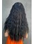 Isıya Dayanıklı Yıkanabilir Yarımay Çıt Çıt Saç 1#SIYAH-DALGALI-60CM-110 Gr+2 Adet Yan Çıtçıt Saç 3