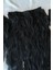 Isıya Dayanıklı Yıkanabilir Yarımay Çıt Çıt Saç 1#SIYAH-DALGALI-60CM-110 Gr+2 Adet Yan Çıtçıt Saç 4