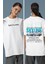 Unisex Turkuaz Skyline GTR34 Sırt Baskılı Çift T-Shirt, Oversize Yarış Araba Temalı Tişört 1