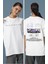 Unisex Mor Porsche 911 Sırt Baskılı Çift T-Shirt, Oversize Yarış Araba Temalı Tişört 1