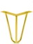 Side Metal Ahşap ve Kütük Sehpa Ayağı 15 cm Gold 4 Adet 1