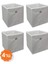 Emir-Ay 4 Adet Raf Organizer Saklama Kutusu Gri 30 x 30 x 30CM 1