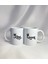 2'li Çift King Queen Baskılı Kupa Bardak Porselen Kahve Mug 1