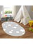 Dijital Baskılı Kaymaz Yıkanabilir Eğlenceli Eğitici Oval Çocuk Odası Halısı, N-O-Çocuk-08-Gri, 3