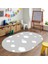 Dijital Baskılı Kaymaz Yıkanabilir Eğlenceli Eğitici Oval Çocuk Odası Halısı, N-O-Çocuk-08-Gri, 5