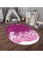 Dijital Baskılı Kaymaz Yıkanabilir Eğlenceli Eğitici Oval Çocuk Odası Halısı, N-O-Çocuk-43-Mor, 1