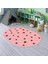 Dijital Baskılı Kaymaz Yıkanabilir Eğlenceli Eğitici Oval Çocuk Odası Halısı, N-O-Çocuk-32-Pembe, 4