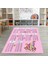 Dijital Baskılı Kaymaz Taban Yıkanabilir Eğlenceli Eğitici Çocuk Odası Halısı, N-Çocuk-05-Pembe, 2
