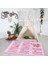 Dijital Baskılı Kaymaz Taban Yıkanabilir Eğlenceli Eğitici Çocuk Odası Halısı, N-Çocuk-05-Pembe, 4