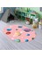 Dijital Baskılı Kaymaz Yıkanabilir Eğlenceli Eğitici Oval Çocuk Odası Halısı, N-O-Çocuk-38-Pembe, 3