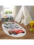 Dijital Baskılı Kaymaz Yıkanabilir Eğlenceli Eğitici Oval Çocuk Odası Halısı, N-O-Çocuk-03-Gri, 3