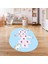 Dijital Baskılı Kaymaz Yıkanabilir Eğlenceli Eğitici Oval Çocuk Odası Halısı, N-O-Çocuk-37-Mavi, 1