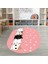Dijital Baskılı Kaymaz Yıkanabilir Eğlenceli Eğitici Oval Çocuk Odası Halısı, N-O-Çocuk-49-Pembe, 3