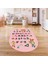 Dijital Baskılı Kaymaz Yıkanabilir Eğlenceli Eğitici Oval Çocuk Odası Halısı, N-O-Çocuk-33-Pembe, 1