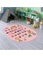 Dijital Baskılı Kaymaz Yıkanabilir Eğlenceli Eğitici Oval Çocuk Odası Halısı, N-O-Çocuk-33-Pembe, 3