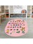 Dijital Baskılı Kaymaz Yıkanabilir Eğlenceli Eğitici Oval Çocuk Odası Halısı, N-O-Çocuk-33-Pembe, 5