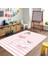 Dijital Baskılı Kaymaz Taban Yıkanabilir Eğlenceli Eğitici Çocuk Odası Halısı, N-Çocuk-09-Pembe, 4