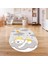Dijital Baskılı Kaymaz Yıkanabilir Eğlenceli Eğitici Oval Çocuk Odası Halısı, N-O-Çocuk-34-Gri, 1