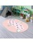 Dijital Baskılı Kaymaz Yıkanabilir Eğlenceli Eğitici Oval Çocuk Odası Halısı, N-O-Çocuk-37-Pembe, 3
