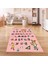Dijital Baskılı Kaymaz Taban Yıkanabilir Eğlenceli Eğitici Çocuk Odası Halısı, N-Çocuk-33-Pembe, 1