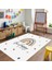 Dijital Baskılı Kaymaz Taban Yıkanabilir Eğlenceli Eğitici Çocuk Odası Halısı, N-Çocuk-14-Beyaz, 4
