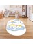 Dijital Baskılı Kaymaz Yıkanabilir Eğlenceli Eğitici Oval Çocuk Odası Halısı, N-O-Çocuk-34-Mavi, 1