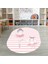 Dijital Baskılı Kaymaz Yıkanabilir Eğlenceli Eğitici Oval Çocuk Odası Halısı, N-O-Çocuk-09-Pembe, 1