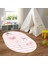 Dijital Baskılı Kaymaz Yıkanabilir Eğlenceli Eğitici Oval Çocuk Odası Halısı, N-O-Çocuk-09-Pembe, 2