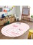 Dijital Baskılı Kaymaz Yıkanabilir Eğlenceli Eğitici Oval Çocuk Odası Halısı, N-O-Çocuk-09-Pembe, 4