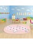 Dijital Baskılı Kaymaz Yıkanabilir Eğlenceli Eğitici Oval Çocuk Odası Halısı, N-O-Çocuk-37-Pembe, 4
