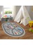 Dijital Baskılı Kaymaz Yıkanabilir Eğlenceli Eğitici Oval Çocuk Odası Halısı, N-O-Çocuk-02-Gri, 3