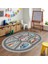 Dijital Baskılı Kaymaz Yıkanabilir Eğlenceli Eğitici Oval Çocuk Odası Halısı, N-O-Çocuk-02-Gri, 5