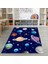 Dijital Baskılı Kaymaz Taban Yıkanabilir Eğlenceli Eğitici Çocuk Odası Halısı, N-Çocuk-38-Lacivert, 5