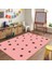 Dijital Baskılı Kaymaz Taban Yıkanabilir Eğlenceli Eğitici Çocuk Odası Halısı, N-Çocuk-32-Pembe, 1